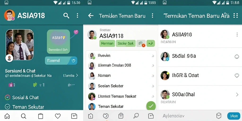 Tampilan antarmuka ASIA918 untuk menemukan teman baru.