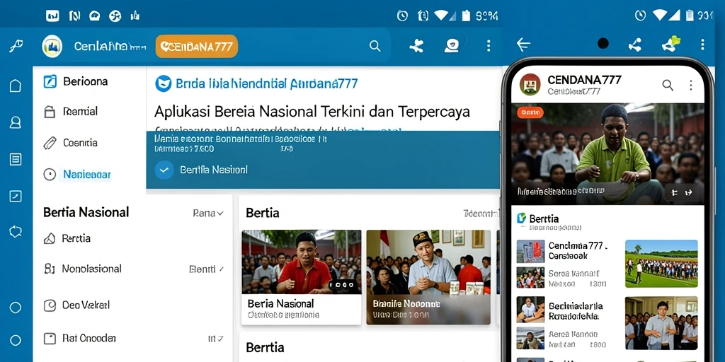 Tampilan antarmuka aplikasi CENDANA777 yang informatif dan sederhana.