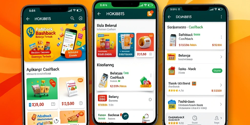 Antarmuka HOKI8815 menampilkan penawaran cashback terkini dengan layout yang menarik.