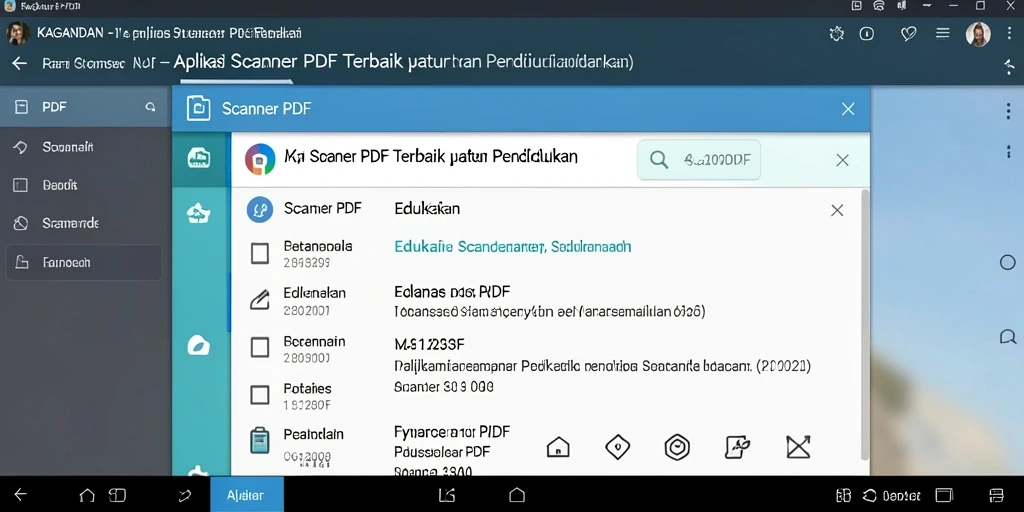 Tampilan antarmuka pengguna aplikasi Scanner PDF KAGANDAN yang intuitif.