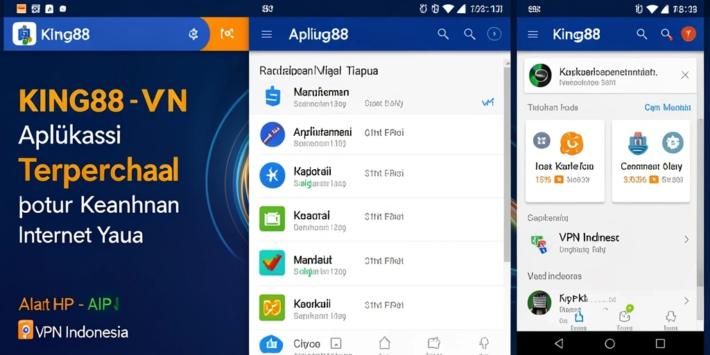 Tampilan antarmuka KING88 yang sederhana dan intuitif untuk pengguna VPN Indonesia.