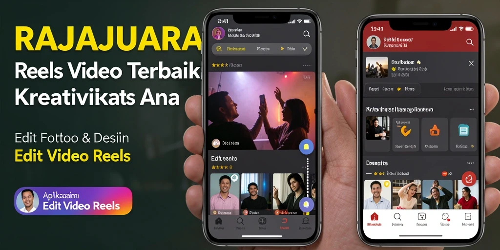 Tampilan antarmuka RAJAJUARA saat mengedit video Reels.